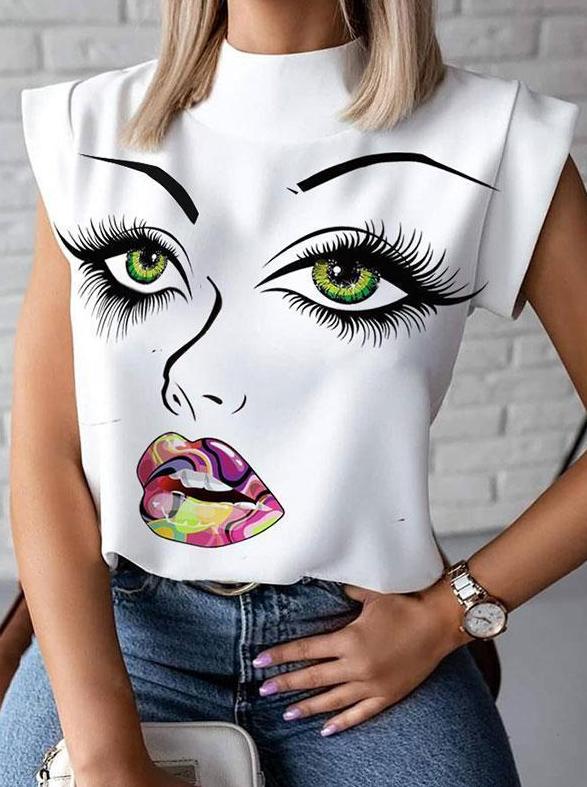 Graphic Print Sweet T-Shirt - Mx T-shirts - INS | Online Fashion Free Shipping Clothing, Dresses, Tops, Shoes - GMC-Mx-T-shirts - hotsales - Mx T-shirts