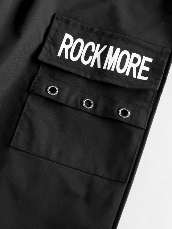 Graphic Rock More Print Cargo Pants - INS | Online Fashion Free Shipping Clothing, Dresses, Tops, Shoes