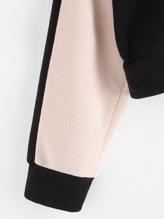 Half Zip Butterfly Colorblock Sweatshirt - INS | Online Fashion Free Shipping Clothing, Dresses, Tops, Shoes