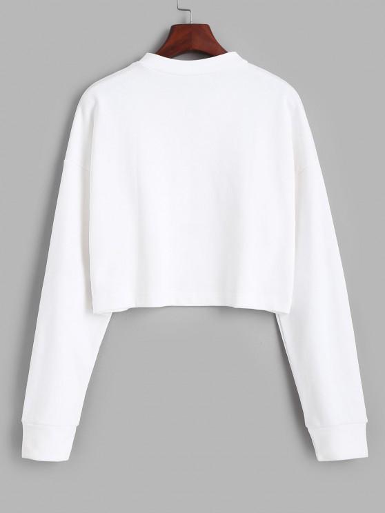Half Zip Cropped Pullover Sweatshirt - INS | Online Fashion Free Shipping Clothing, Dresses, Tops, Shoes