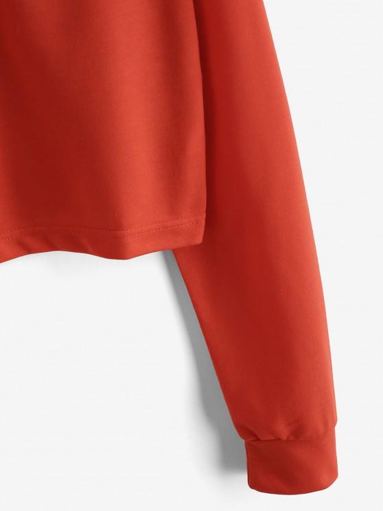 Half Zip Cropped Pullover Sweatshirt - INS | Online Fashion Free Shipping Clothing, Dresses, Tops, Shoes