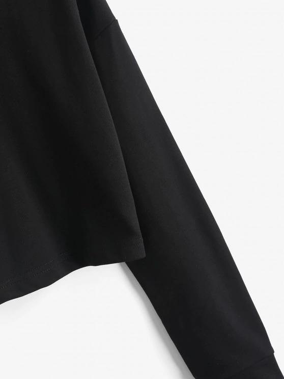 Half Zip Cropped Pullover Sweatshirt - INS | Online Fashion Free Shipping Clothing, Dresses, Tops, Shoes