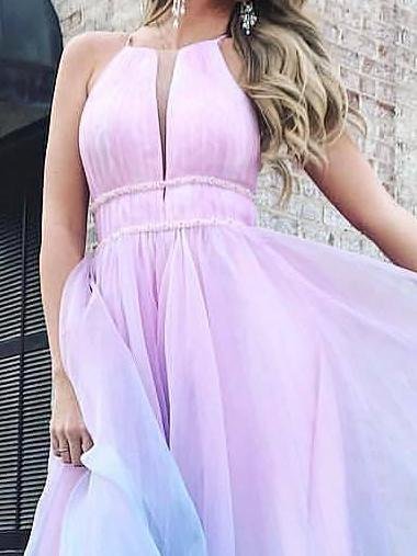 Halter Sleeveless Deep V-Neck Formal Dress - Maxi Dresses - INS | Online Fashion Free Shipping Clothing, Dresses, Tops, Shoes - 17/06/2021 - 40-50 - Category_Maxi Dresses