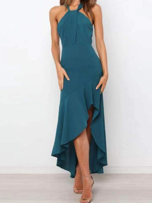 Halter Sleeveless Suspender Maxi Dress - Maxi Dresses - INS | Online Fashion Free Shipping Clothing, Dresses, Tops, Shoes - 20-30 - 22/06/2021 - Category_Maxi Dresses