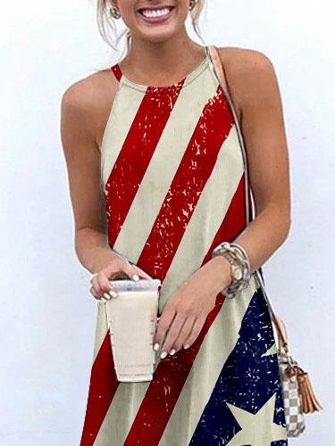 Halter Sling Irregular Slit Printed Dress - Maxi Dresses - INS | Online Fashion Free Shipping Clothing, Dresses, Tops, Shoes - 31/05/2021 - Category_Maxi Dresses - Color_Blue