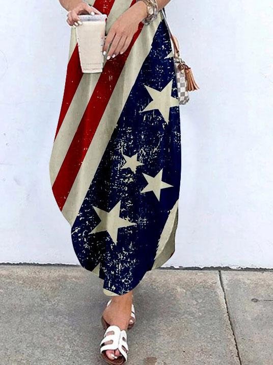 Halter Sling Irregular Slit Printed Dress - Maxi Dresses - INS | Online Fashion Free Shipping Clothing, Dresses, Tops, Shoes - 31/05/2021 - Category_Maxi Dresses - Color_Blue