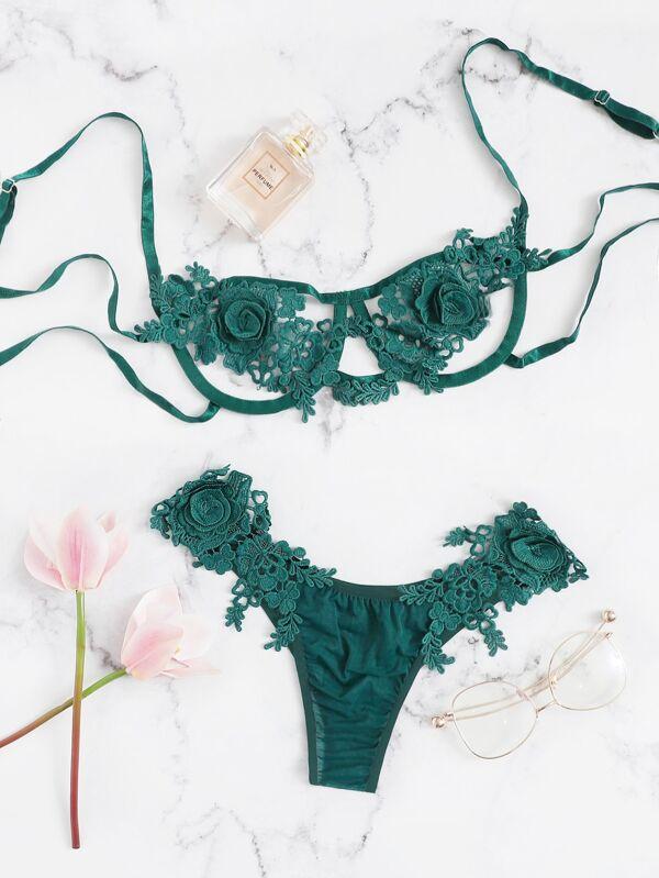 Harness Appliques Lingerie Set - INS | Online Fashion Free Shipping Clothing, Dresses, Tops, Shoes