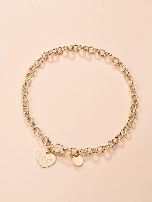 Heart Charm Chain Necklace - INS | Online Fashion Free Shipping Clothing, Dresses, Tops, Shoes