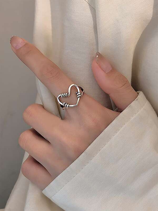 Heart Decor Ring - INS | Online Fashion Free Shipping Clothing, Dresses, Tops, Shoes
