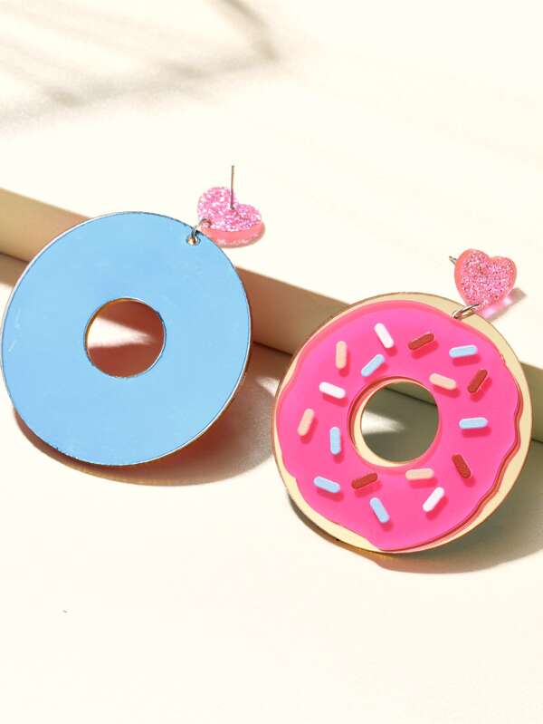 Heart Donut Drop Earrings - INS | Online Fashion Free Shipping Clothing, Dresses, Tops, Shoes
