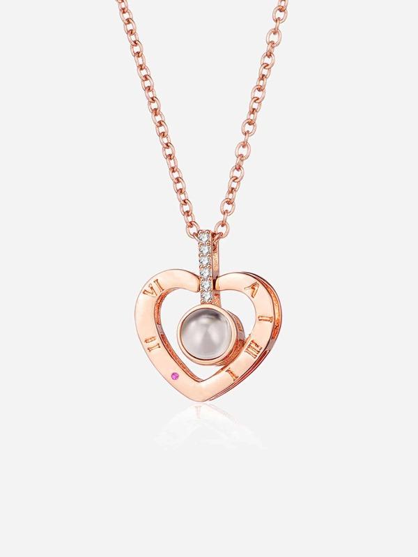 Heart Pendant Projection Necklace - INS | Online Fashion Free Shipping Clothing, Dresses, Tops, Shoes