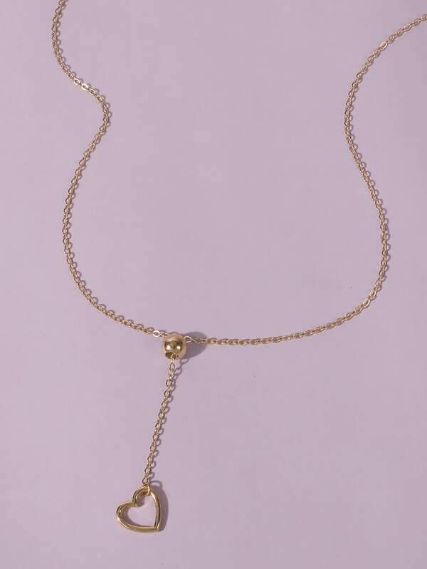 Heart Pendant Y-lariat Necklace - INS | Online Fashion Free Shipping Clothing, Dresses, Tops, Shoes