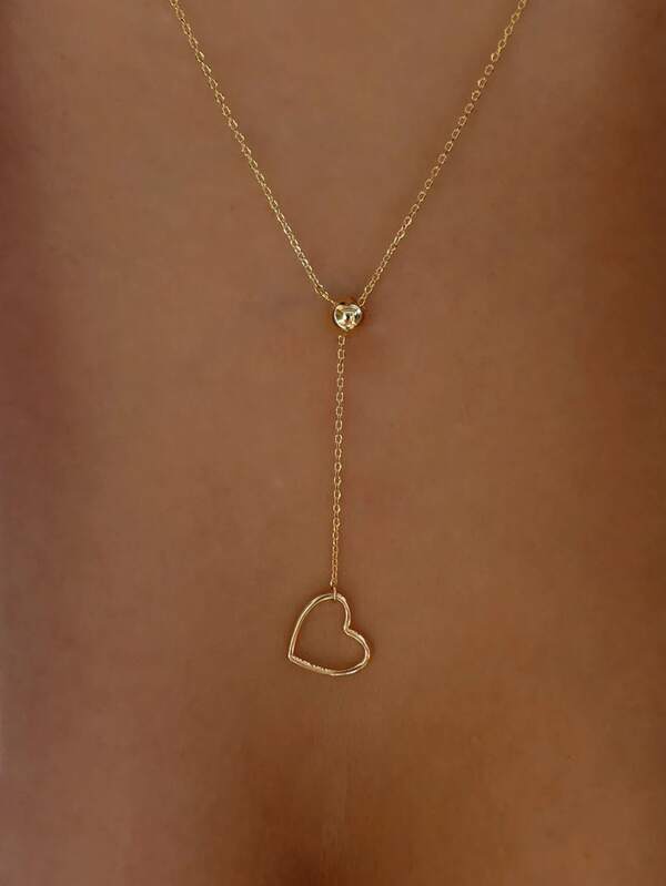 Heart Pendant Y-lariat Necklace - INS | Online Fashion Free Shipping Clothing, Dresses, Tops, Shoes