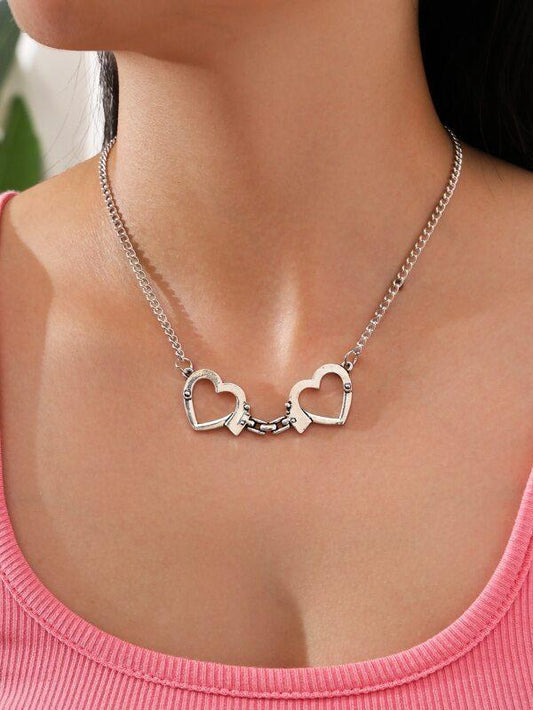 Heart Shaped Handcuffs Decor Necklace - INS | Online Fashion Free Shipping Clothing, Dresses, Tops, Shoes