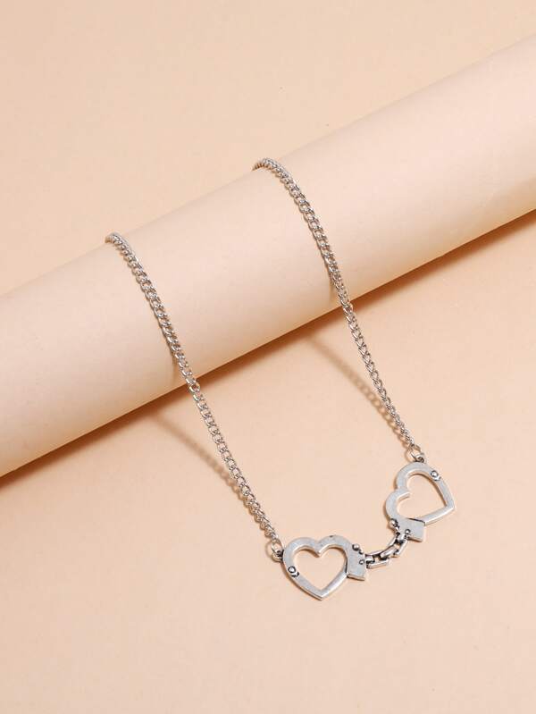 Heart Shaped Handcuffs Decor Necklace - INS | Online Fashion Free Shipping Clothing, Dresses, Tops, Shoes