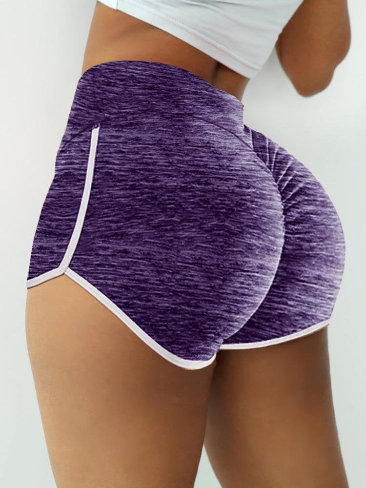 High Waist Color Block Sports Shorts Fitness Shorts - Shorts - INS | Online Fashion Free Shipping Clothing, Dresses, Tops, Shoes - 14/04/2021 - Color_Black - Color_Gray