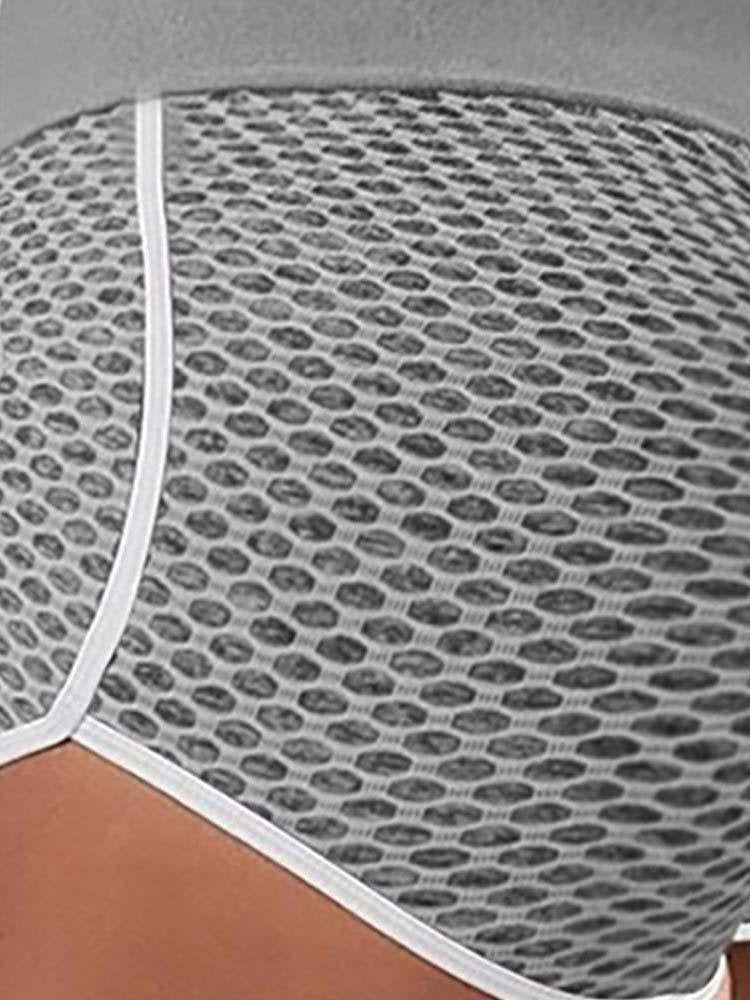 High Waist Colorblock Yoga Shorts - Yoga Shorts - INS | Online Fashion Free Shipping Clothing, Dresses, Tops, Shoes - 30/04/2021 - Color_Gray - Color_Green