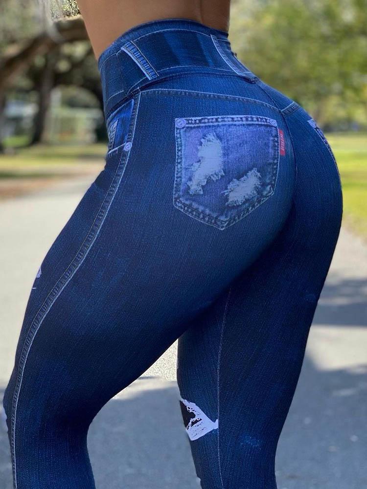 High Waist Seamless Butt Lifting Yoga Pants - Leggings - INS | Online Fashion Free Shipping Clothing, Dresses, Tops, Shoes - 04/05/2021 - Color_Blue - LEG210504010