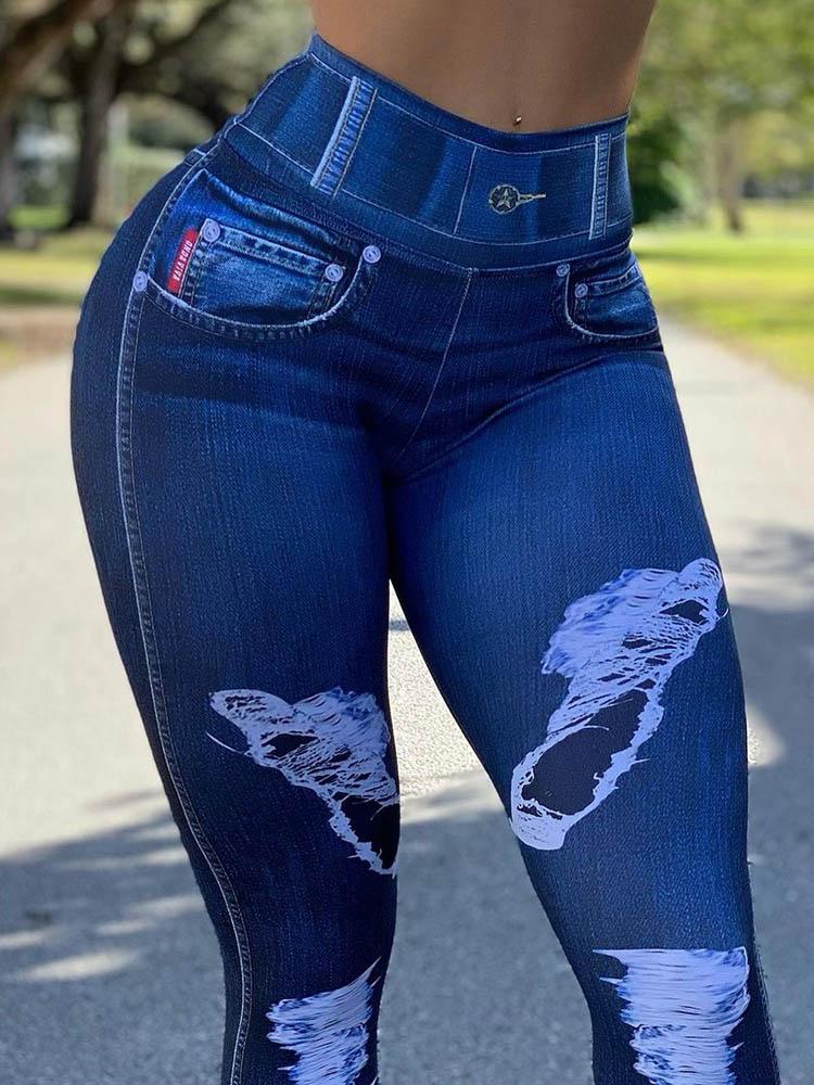 High Waist Seamless Butt Lifting Yoga Pants - Leggings - INS | Online Fashion Free Shipping Clothing, Dresses, Tops, Shoes - 04/05/2021 - Color_Blue - LEG210504010