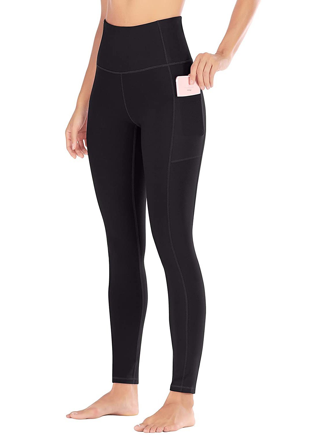 High Waist Skinny Fitness Pants With Pockets - Leggings - INS | Online Fashion Free Shipping Clothing, Dresses, Tops, Shoes - 31/03/2021 - Activewear - Black