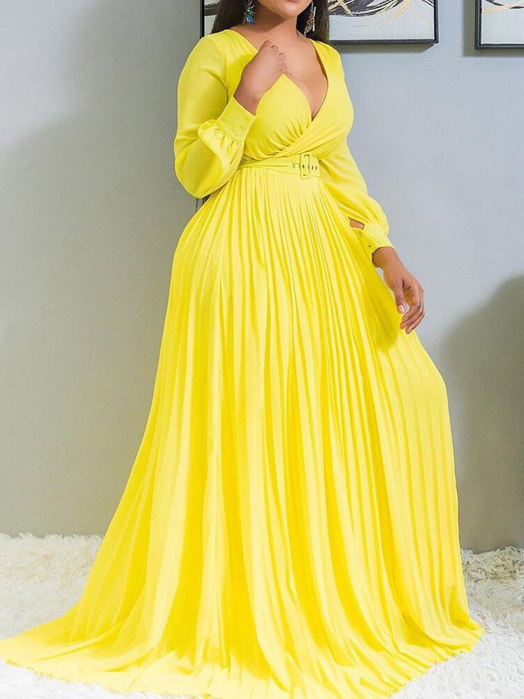 High Waist Slim Solid Elegant Fashion Long-sleeved Long Dress - Maxi Dresses - INS | Online Fashion Free Shipping Clothing, Dresses, Tops, Shoes - 20/07/2021 - 40-50 - color-black