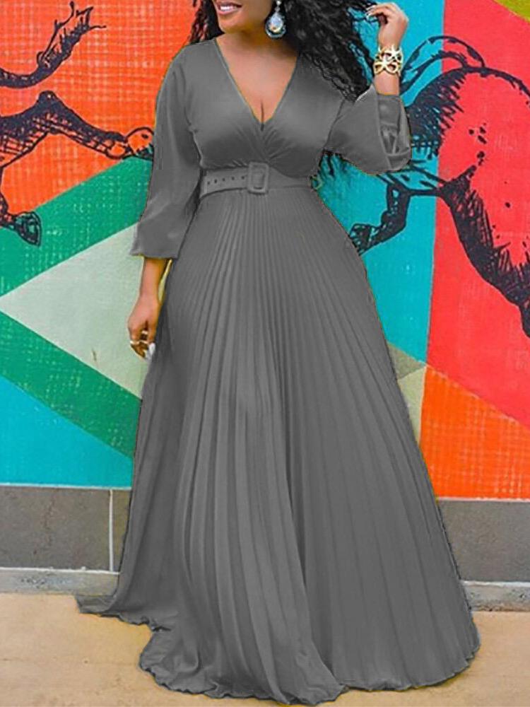 High Waist Slim Solid Elegant Fashion Long-sleeved Long Dress - Maxi Dresses - INS | Online Fashion Free Shipping Clothing, Dresses, Tops, Shoes - 20/07/2021 - 40-50 - color-black