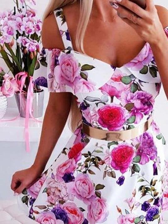 High Waist V-neck Strapless Off-shoulder Dress - Mini Dresses - INS | Online Fashion Free Shipping Clothing, Dresses, Tops, Shoes - 03/07/2021 - 20-30 - color-black