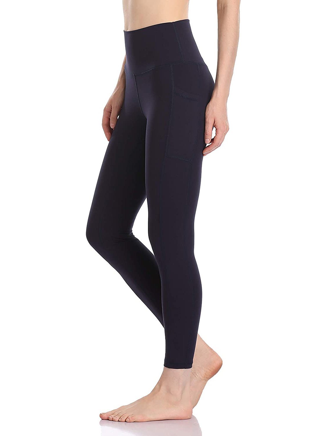 High-waist Yoga Pants Nine-point Leggings With Pockets - Leggings - INS | Online Fashion Free Shipping Clothing, Dresses, Tops, Shoes - 31/03/2021 - Activewear - Black