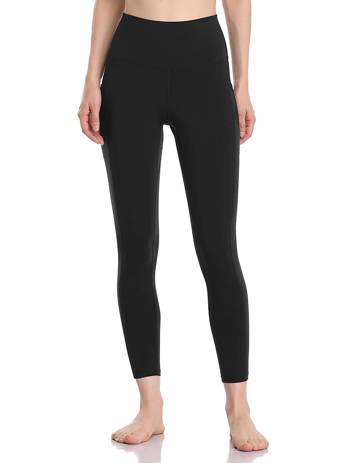 High-waist Yoga Pants Nine-point Leggings With Pockets - Leggings - INS | Online Fashion Free Shipping Clothing, Dresses, Tops, Shoes - 31/03/2021 - Activewear - Black