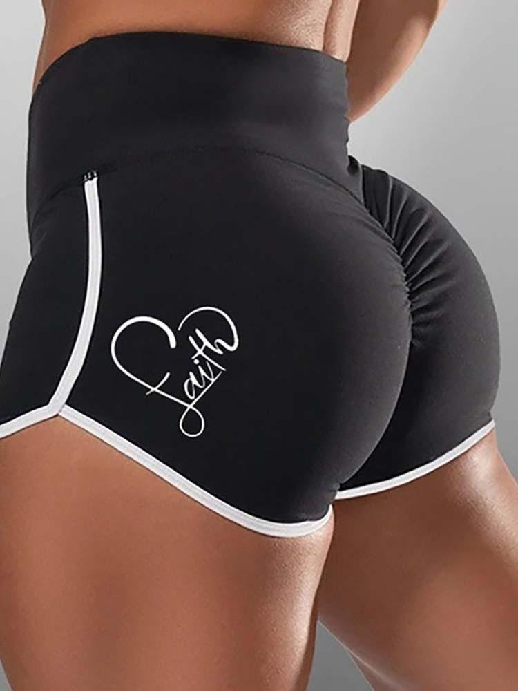 High Waisted Butt Lifting Scrunch Booty Yoga Shorts - Yoga Shorts - INS | Online Fashion Free Shipping Clothing, Dresses, Tops, Shoes - 30/04/2021 - Color_Black - Color_Red