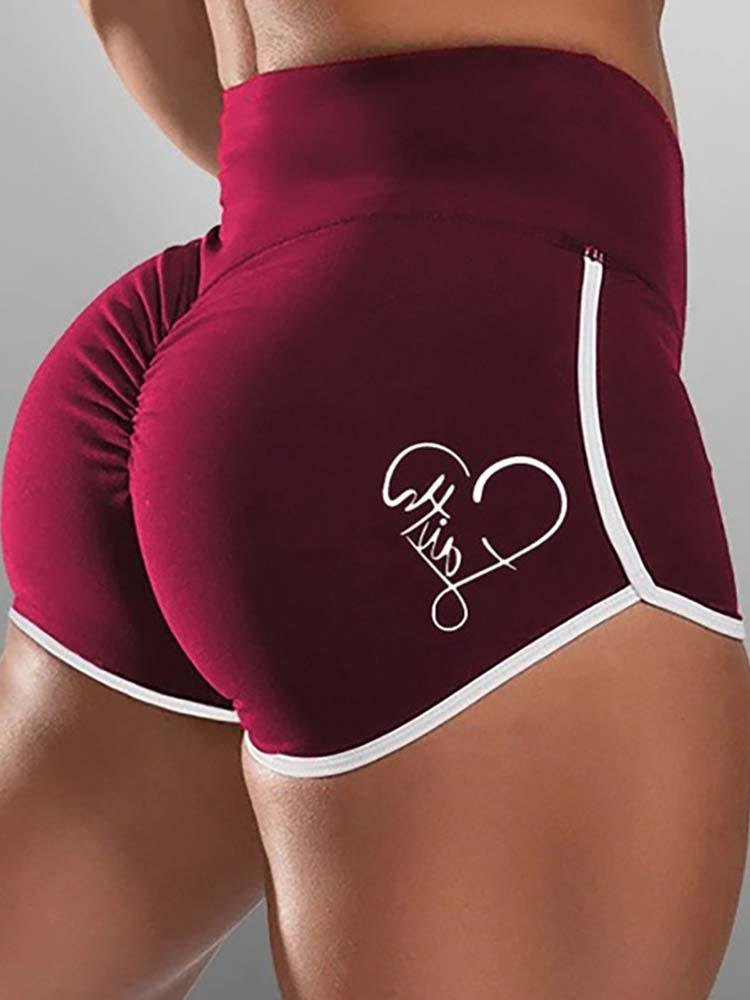 High Waisted Butt Lifting Scrunch Booty Yoga Shorts - Yoga Shorts - INS | Online Fashion Free Shipping Clothing, Dresses, Tops, Shoes - 30/04/2021 - Color_Black - Color_Red