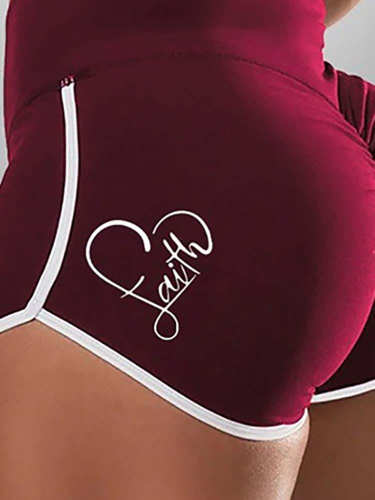 High Waisted Butt Lifting Scrunch Booty Yoga Shorts - Yoga Shorts - INS | Online Fashion Free Shipping Clothing, Dresses, Tops, Shoes - 30/04/2021 - Color_Black - Color_Red