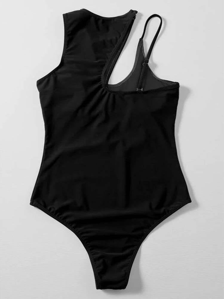 Hollow Solid Color One-piece Swimsuit - Swimsuits - INS | Online Fashion Free Shipping Clothing, Dresses, Tops, Shoes - 19/04/2021 - Category_Swimsuits - Color_Black