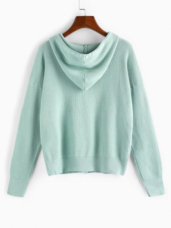 Hooded Drop Shoulder Single Breasted Cardigan - INS | Online Fashion Free Shipping Clothing, Dresses, Tops, Shoes