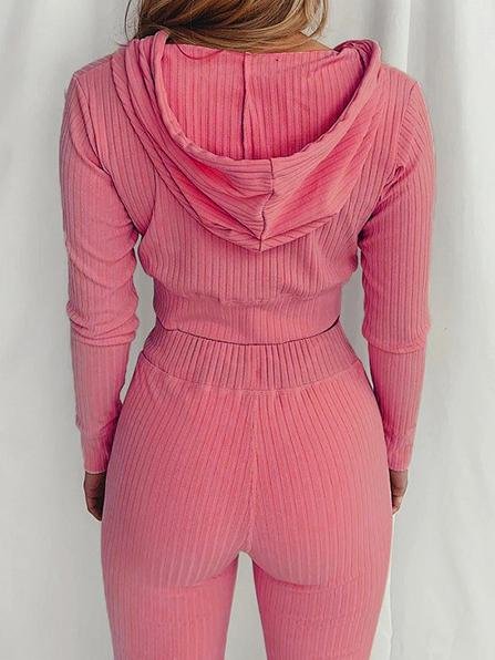 Hooded Long Sleeve Casual Sports Suit - Sets - INS | Online Fashion Free Shipping Clothing, Dresses, Tops, Shoes - 20-30 - 30/06/2021 - Bottoms