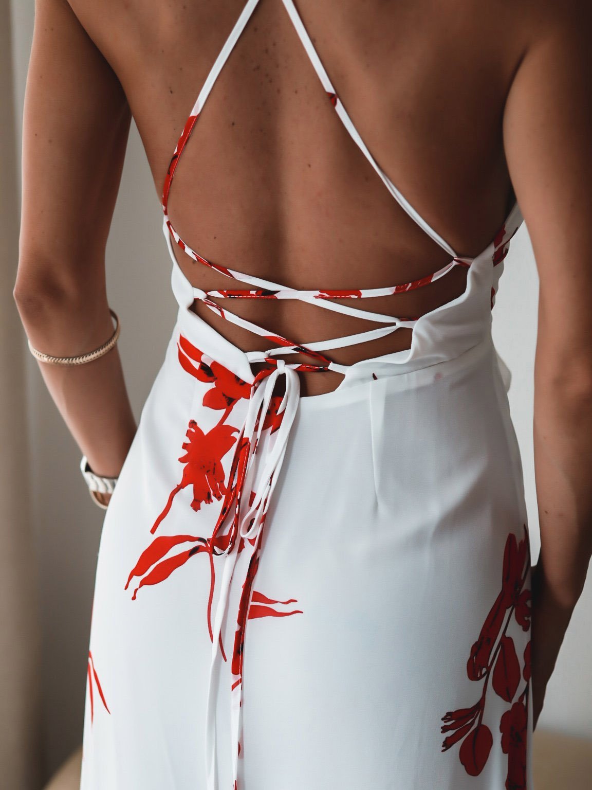 INS Women's Strap Floral Print Split Ruffle Dress - Maxi Dresses - INS | Online Fashion Free Shipping Clothing, Dresses, Tops, Shoes - 02/08/2021 - 30-40 - Category_Maxi Dresses