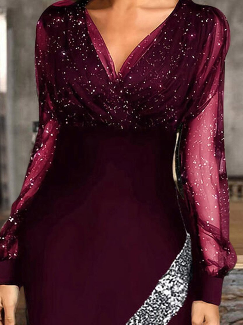 INS Women's Webbing V-Neck Long Sleeve Mini Dress - Mini Dresses - INS | Online Fashion Free Shipping Clothing, Dresses, Tops, Shoes - 04/08/2021 - 20-30 - Category_Mini Dresses