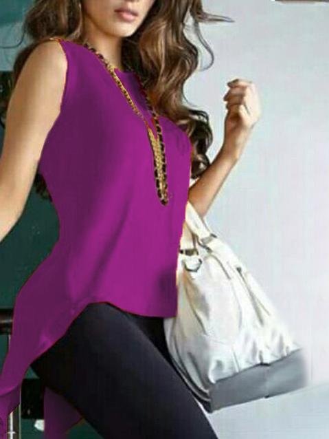 Irregular Cross Back Slim Solid Round Neck Sleeveless Tank Top - Tank Tops - INS | Online Fashion Free Shipping Clothing, Dresses, Tops, Shoes - 10-20 - 13/07/2021 - color-black