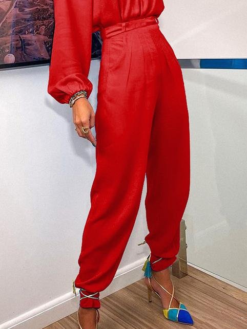 Irregular One-Shoulder Sleeve Top & Casual Pants Two-Piece Suit - Sets - INS | Online Fashion Free Shipping Clothing, Dresses, Tops, Shoes - 30-40 - 30/06/2021 - Bottom