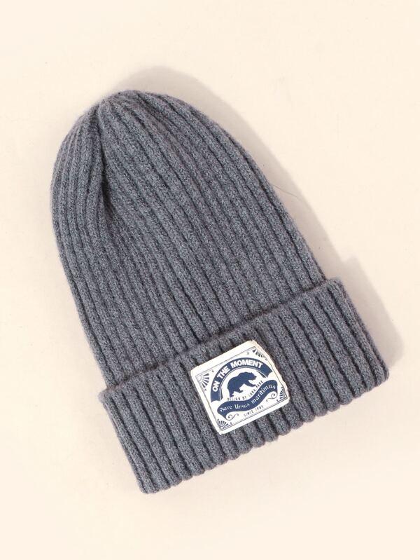 Label Decor Beanie - INS | Online Fashion Free Shipping Clothing, Dresses, Tops, Shoes