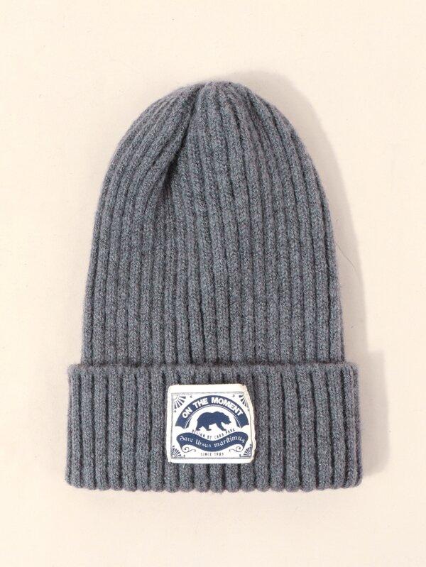 Label Decor Beanie - INS | Online Fashion Free Shipping Clothing, Dresses, Tops, Shoes