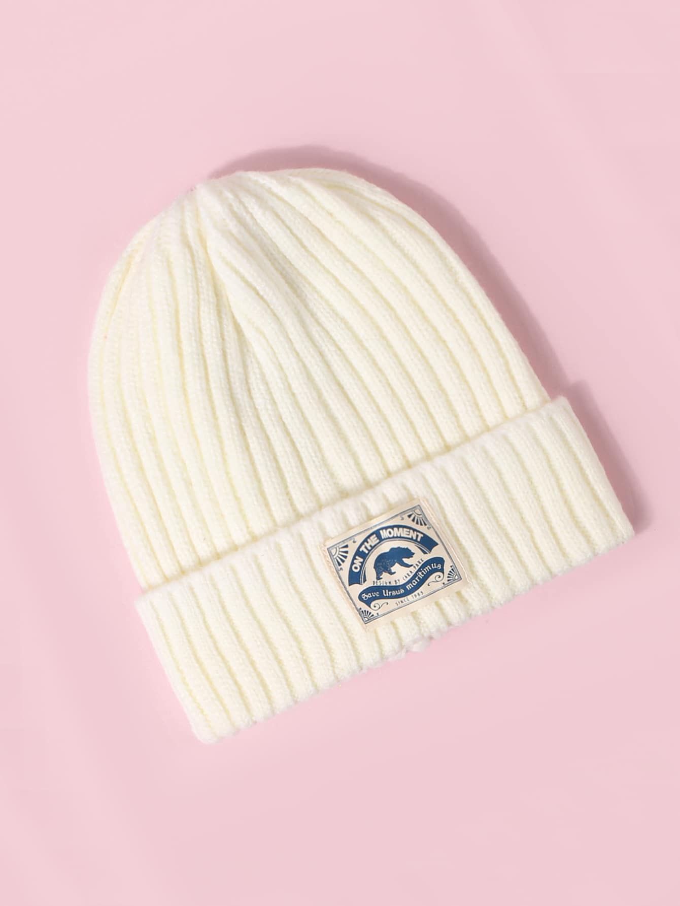 Label Decor Beanie - INS | Online Fashion Free Shipping Clothing, Dresses, Tops, Shoes