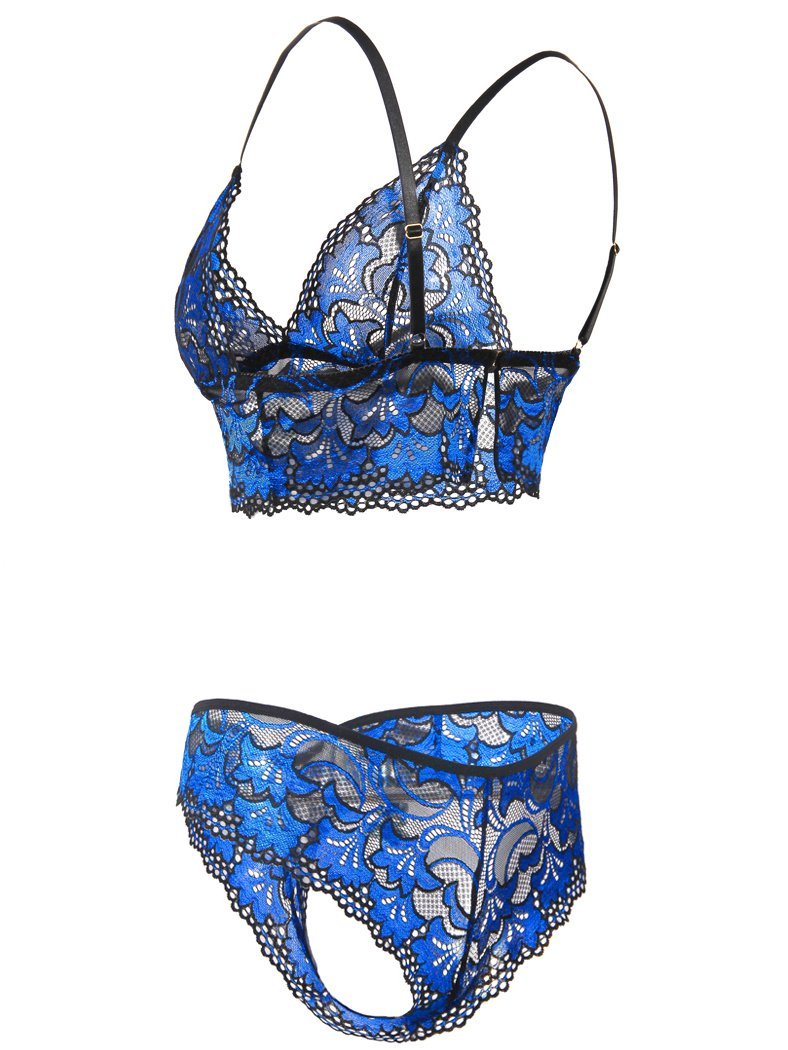 Lace Bra And Panties Two-piece Lingerie Set - Lingerie - INS | Online Fashion Free Shipping Clothing, Dresses, Tops, Shoes - 07/06/2021 - Color_Blue - Color_Yellow