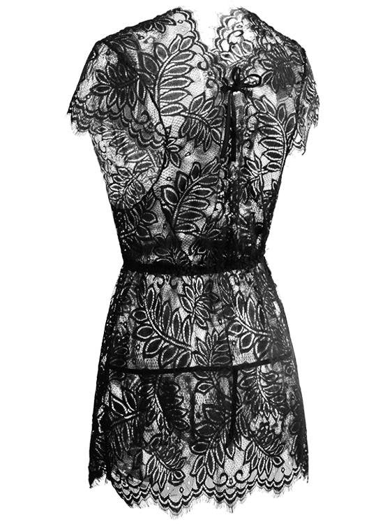 Lace Short Dress & Underwear Lingerie - Lingerie - INS | Online Fashion Free Shipping Clothing, Dresses, Tops, Shoes - 07/06/2021 - Color_Black - LIN2106040017