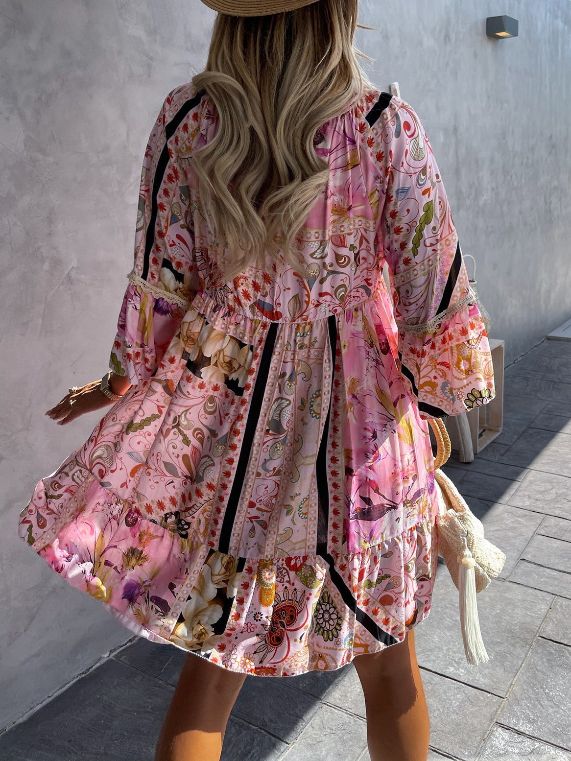 Lace Stitching Mini Dress - Mini Dresses - INS | Online Fashion Free Shipping Clothing, Dresses, Tops, Shoes - 08/06/2021 - Color_Apricot - Color_Green