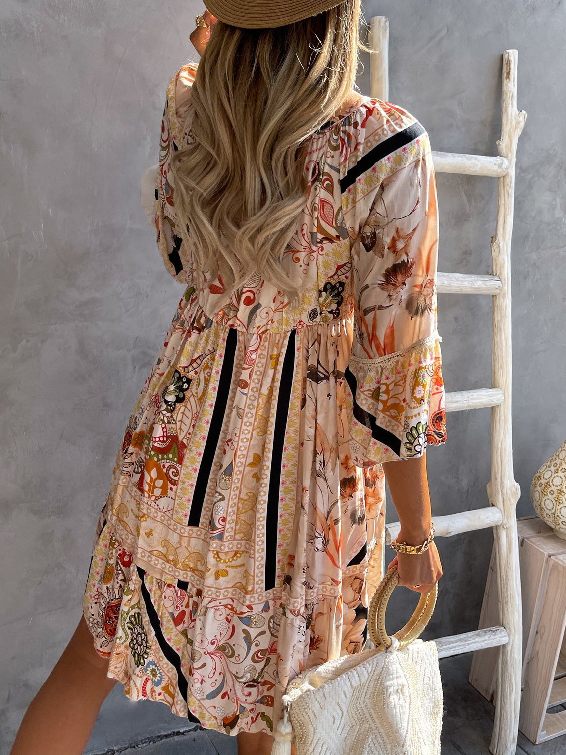 Lace Stitching Mini Dress - Mini Dresses - INS | Online Fashion Free Shipping Clothing, Dresses, Tops, Shoes - 08/06/2021 - Color_Apricot - Color_Green