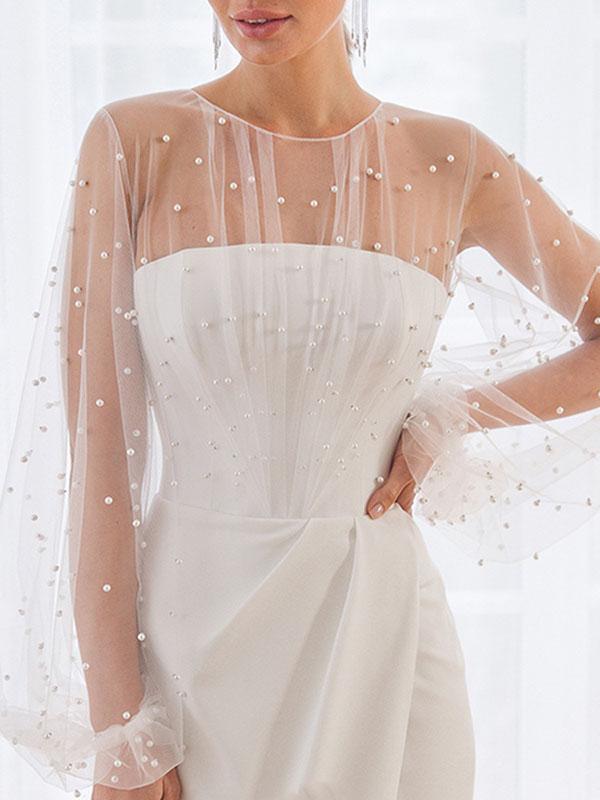 Lace Stitching Tube Top Mopping Dress - Maxi Dresses - INS | Online Fashion Free Shipping Clothing, Dresses, Tops, Shoes - 19/07/2021 - 40-50 - color-white