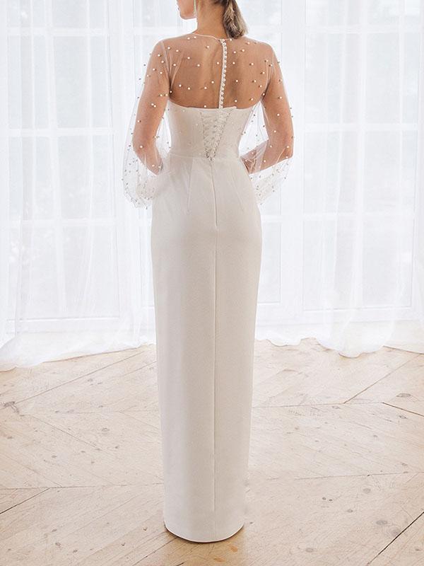 Lace Stitching Tube Top Mopping Dress - Maxi Dresses - INS | Online Fashion Free Shipping Clothing, Dresses, Tops, Shoes - 19/07/2021 - 40-50 - color-white