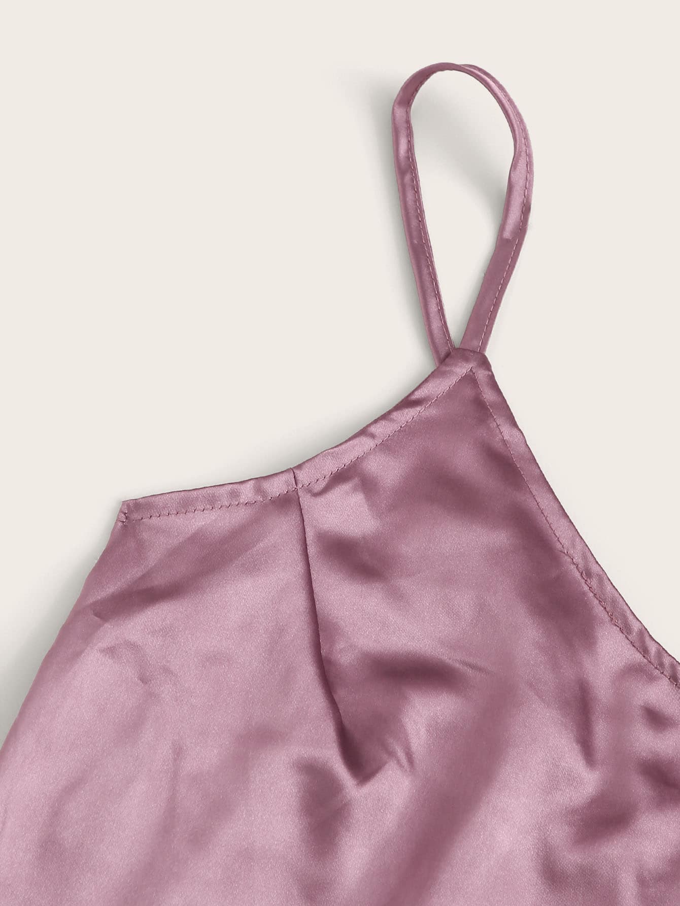 Lace Trim Satin Cami With Shorts - INS | Online Fashion Free Shipping Clothing, Dresses, Tops, Shoes