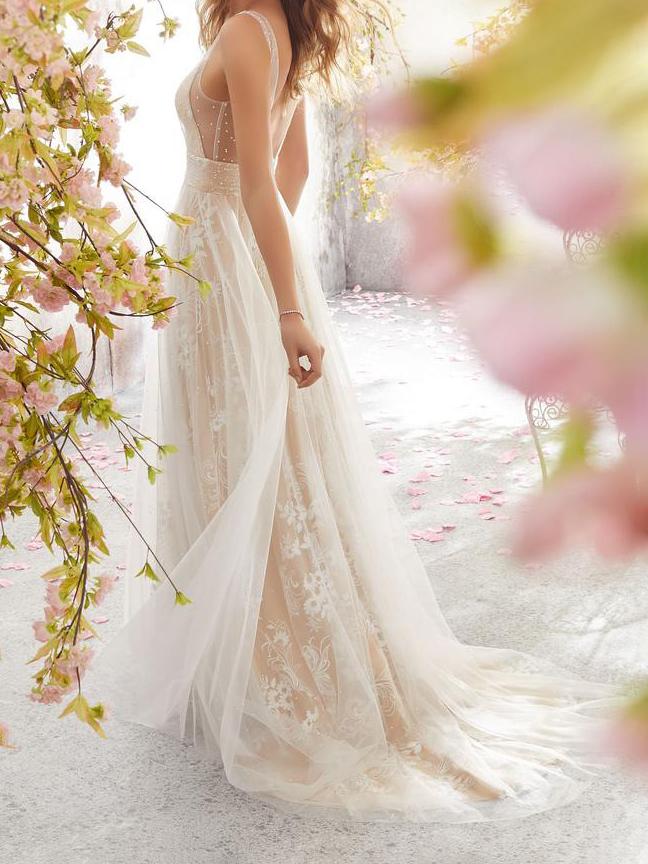 Lace V Neck Sleeveless Bridesmaid Long Dress - Maxi Dresses - INS | Online Fashion Free Shipping Clothing, Dresses, Tops, Shoes - 30/06/2021 - color-white - Color_White